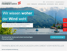 Tablet Screenshot of fahnenfabrik.at
